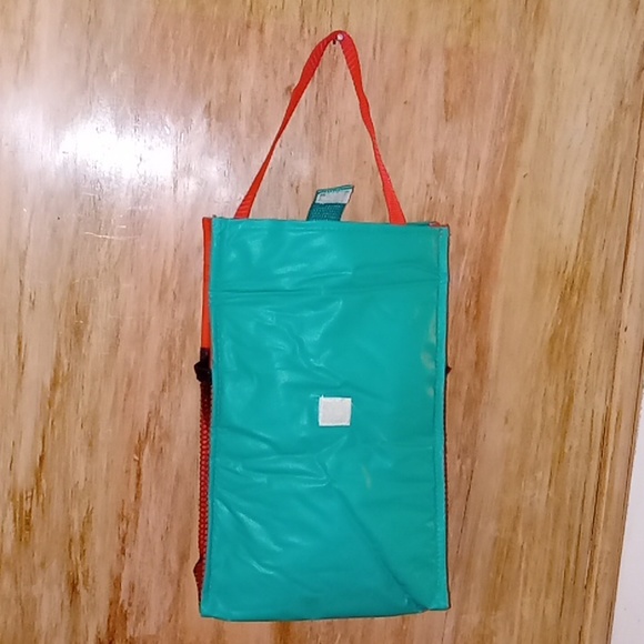 Lunch Tote Bag, Green and Red, Pre-owned - Picture 3 of 10